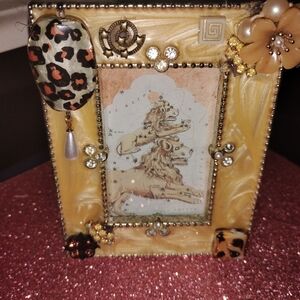 Leopard Print and Gold Decorative Frame